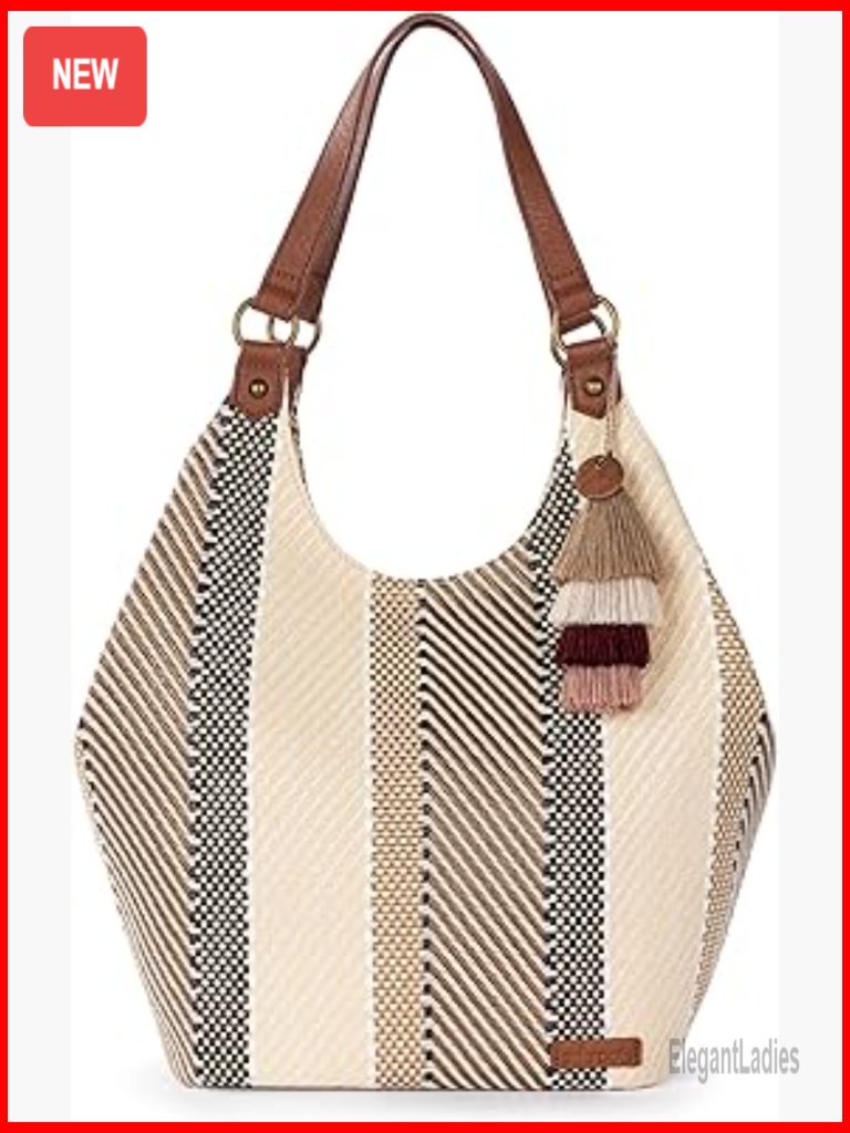 Large Expandable Tote With Double Straps, Zipper Pockets For Travel & Everyday